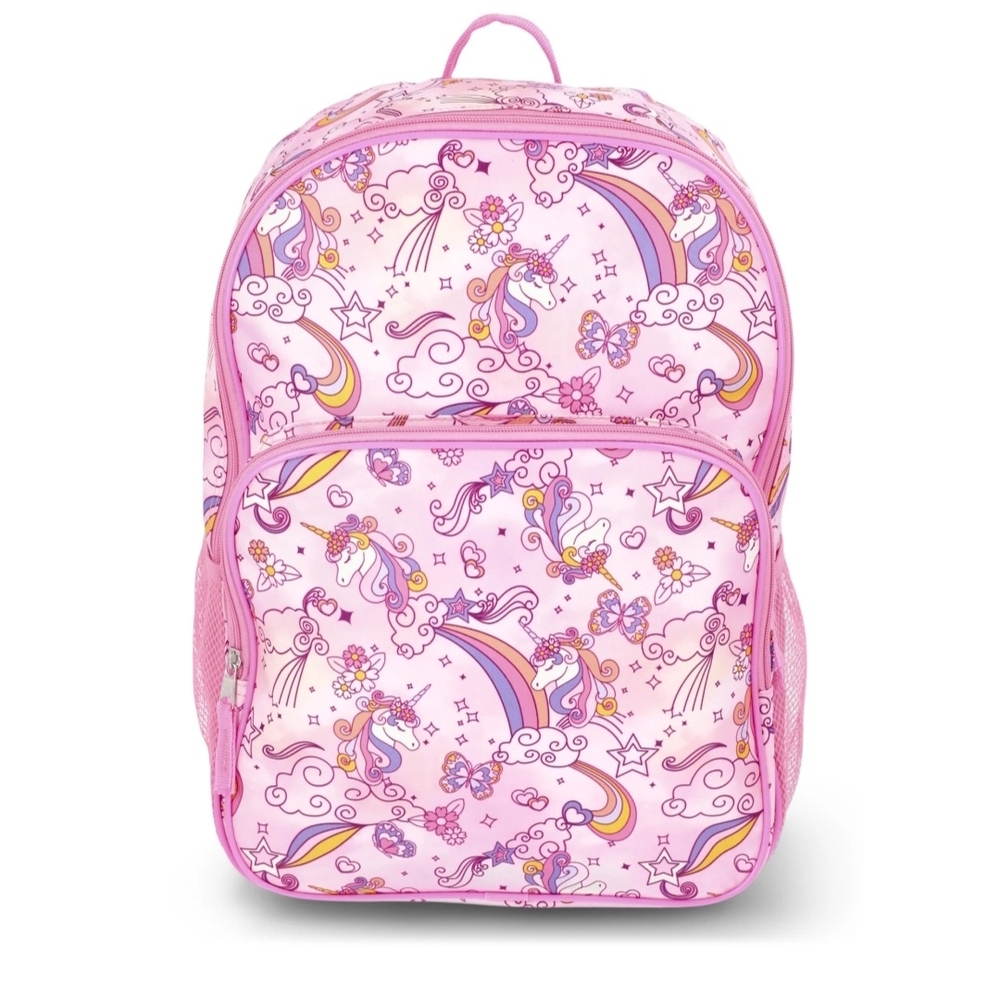 Pink Unicorn & Rainbow Kids Backpack